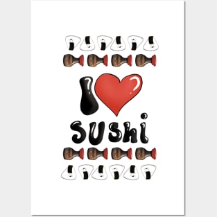 Sushi Love | Kawaii Style Posters and Art